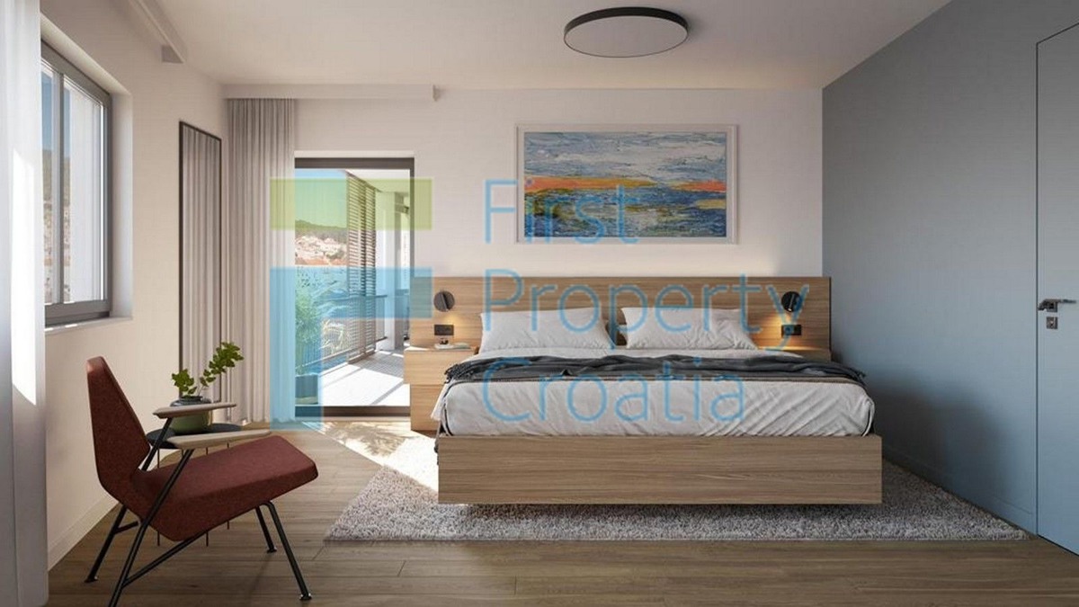 KO1684 - Appartamenti fronte mare con garage, Korčula, in vendita