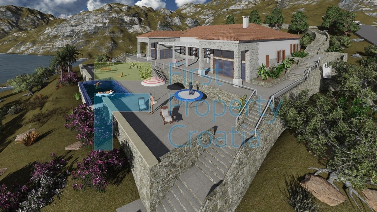 BR1489 - Dvije vile na velikim parcelama u uvali, Brač, na prodaju