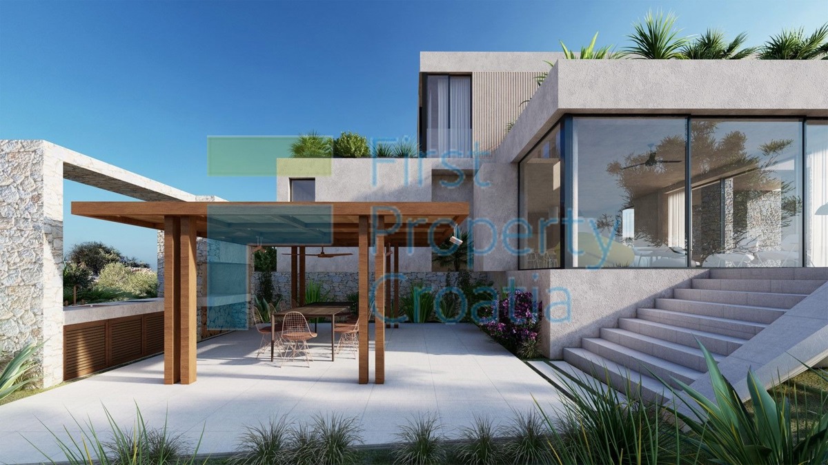 RG1719 - Villa 170m sopra la spiaggia, zona Rogoznica, in vendita