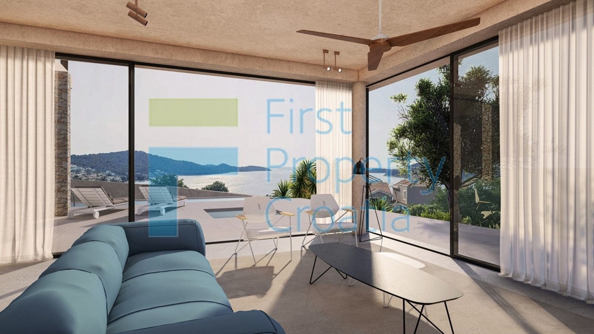 RG1719 - Villa 170m sopra la spiaggia, zona Rogoznica, in vendita