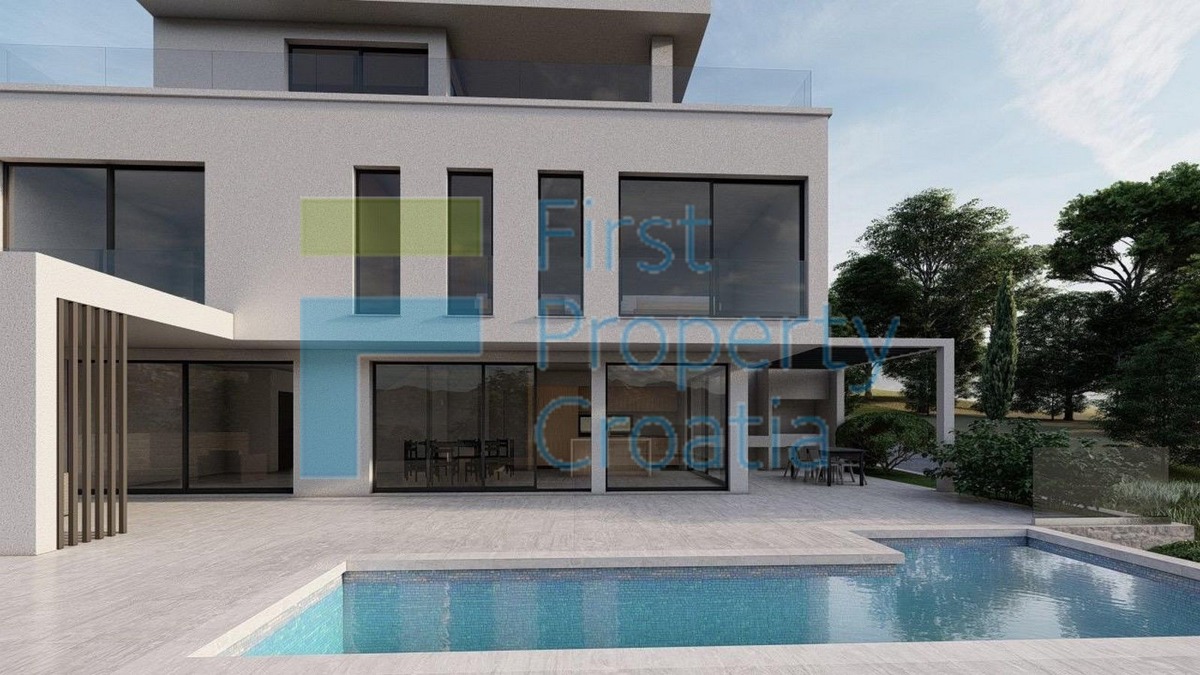 BR1718 - Prostrana vila urbanog dizajna, otok Brač, na prodaju