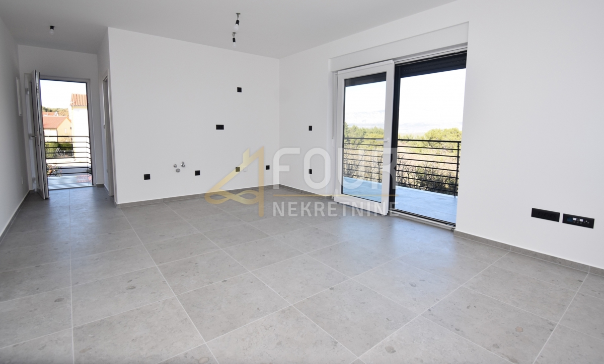 Isola di Krk, Čižići, nuova costruzione, 2 camere da letto + soggiorno, terrazza