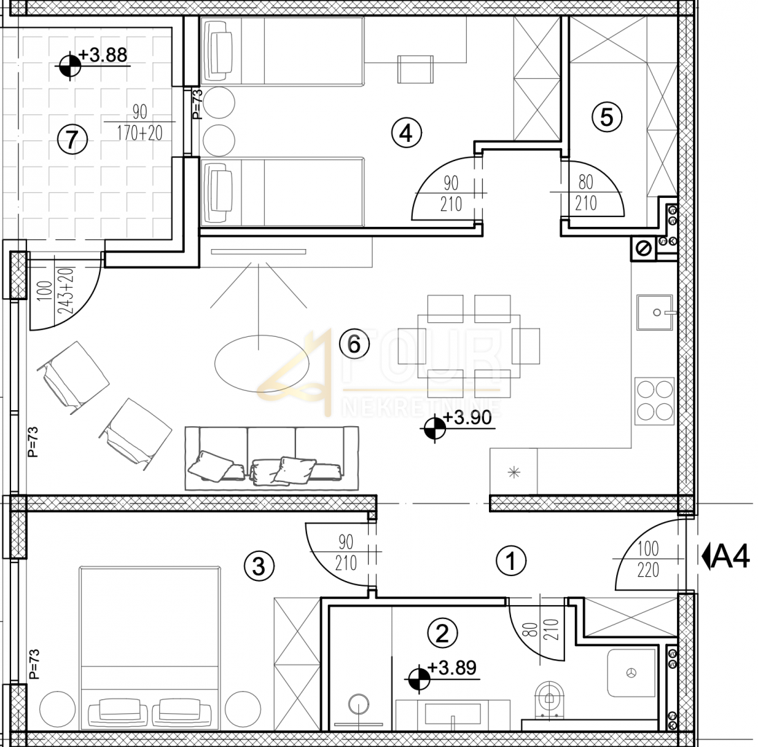 Srdoči, Rijeka, 80,22m2