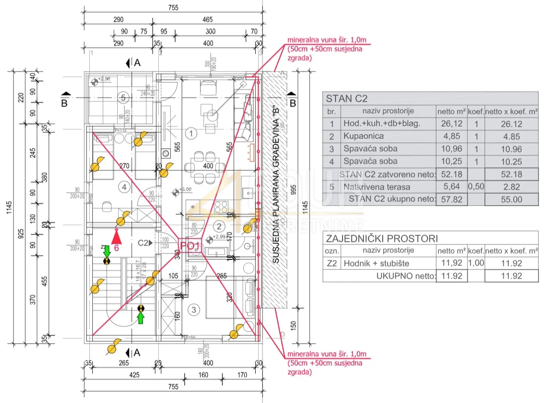 Štinjan, Pula, 55m2