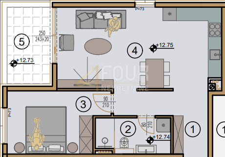 Srdoči, Rijeka, 55,10m2