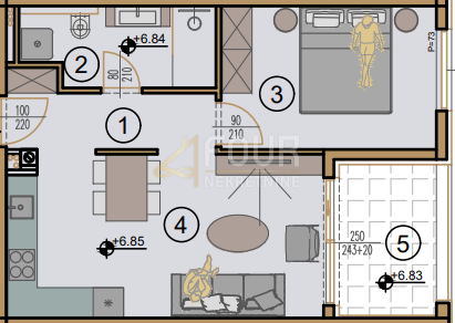 Srdoči, Rijeka, 46,63m2