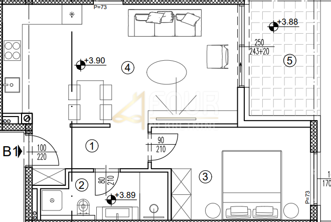 Srdoči, Rijeka, 64,22m2