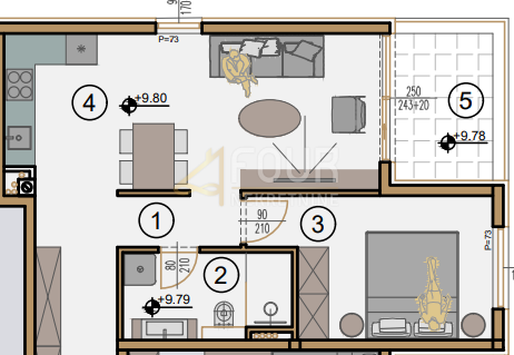 Srdoči, Rijeka, 46,63m2