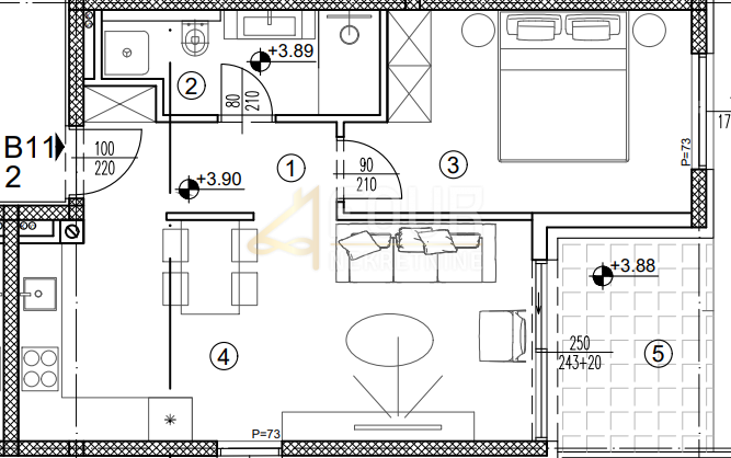 Srdoči, Rijeka, 60,28m2