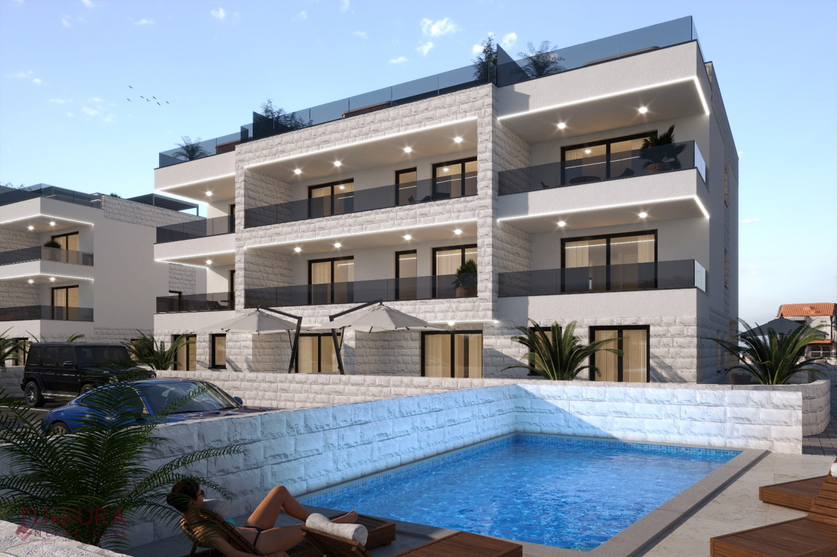 ZADAR - PRIVLAKA, APPARTAMENTO 107 M2, VENDITA, VISTA, TERRAZZA SUL TETTO, POSIZIONE!!!