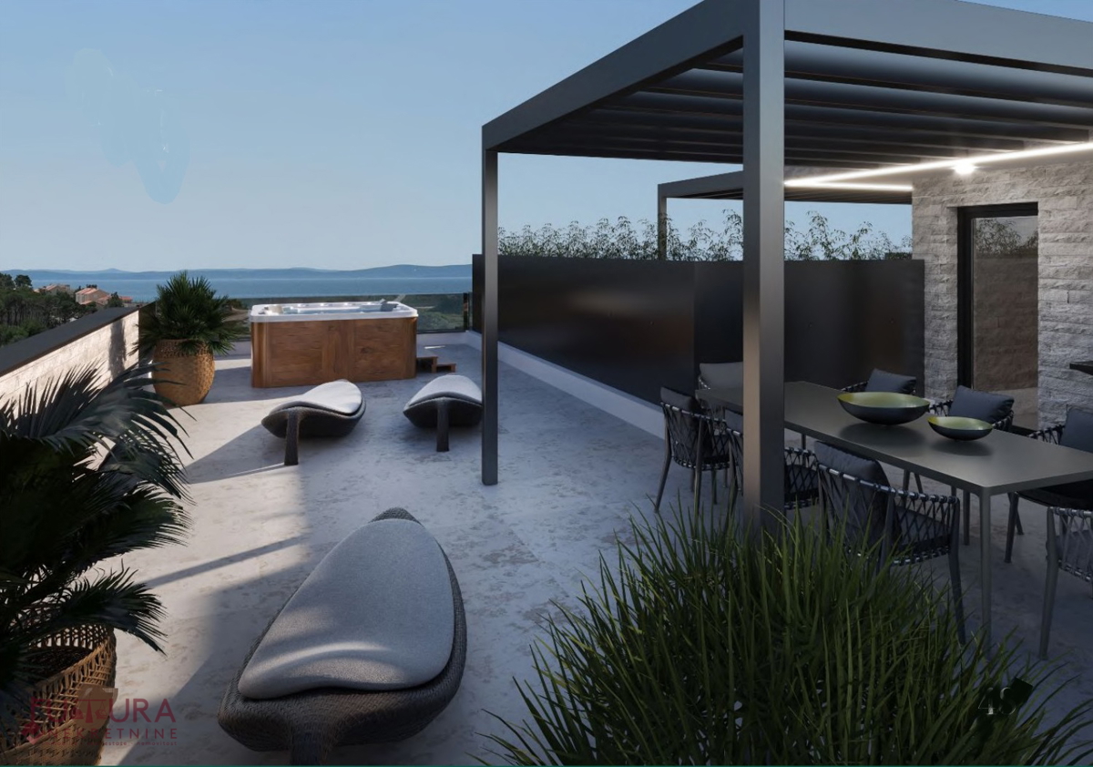 ZADAR - PRIVLAKA, APPARTAMENTO 107 M2, VENDITA, VISTA, TERRAZZA SUL TETTO, POSIZIONE!!!