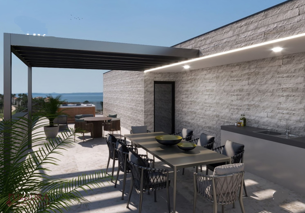ZADAR - PRIVLAKA, APPARTAMENTO 107 M2, VENDITA, VISTA, TERRAZZA SUL TETTO, POSIZIONE!!!