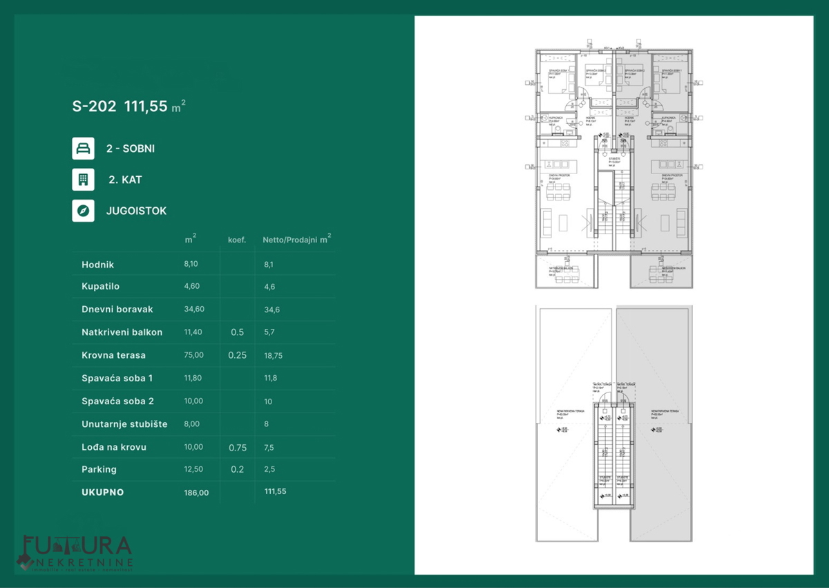 ZADAR - PRIVLAKA, APPARTAMENTO 107 M2, VENDITA, VISTA, TERRAZZA SUL TETTO, POSIZIONE!!!