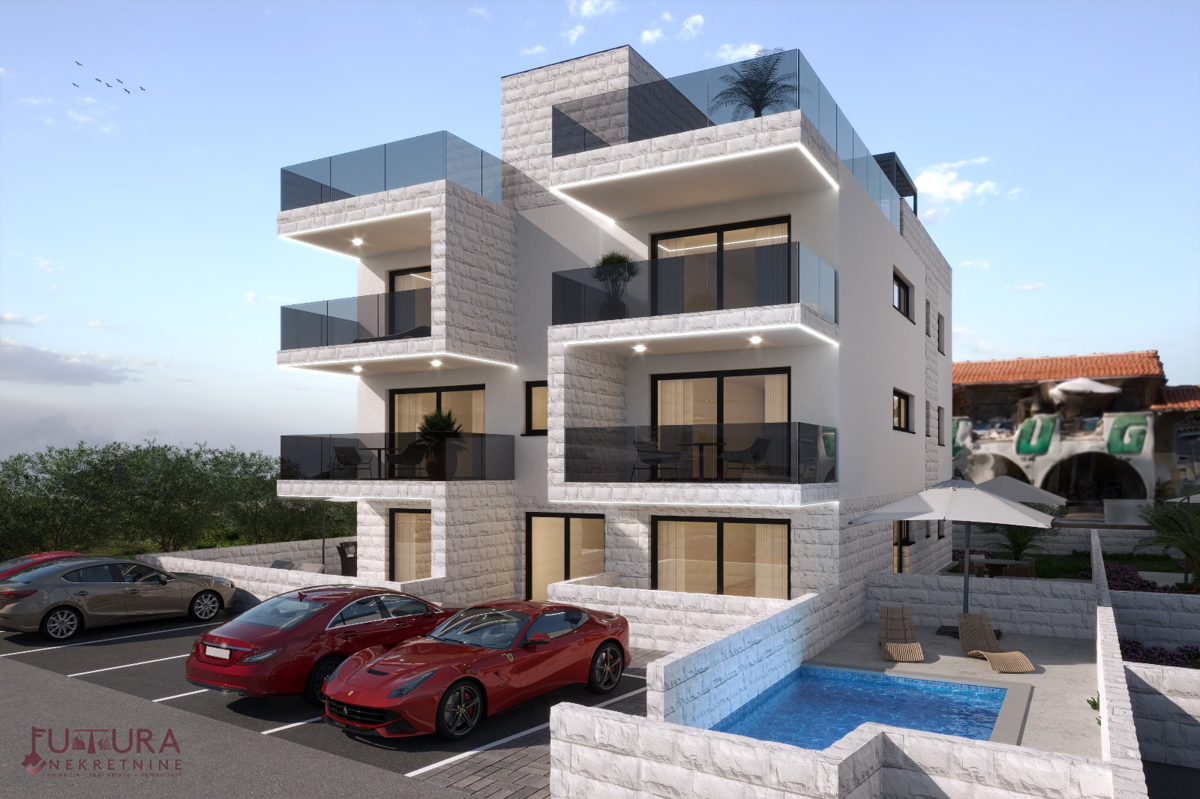 ZADAR - PRIVLAKA, APPARTAMENTO 107 M2, VENDITA, VISTA, TERRAZZA SUL TETTO, POSIZIONE!!!