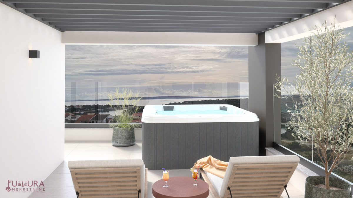 PAG - ŠIMUNI, APPARTAMENTO 107,55 M2, VENDITA, NUOVO, GIARDINO, VISTA, POSIZIONE!!