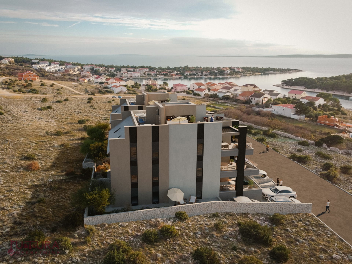 PAG - ŠIMUNI, APPARTAMENTO 107,55 M2, VENDITA, NUOVO, GIARDINO, VISTA, POSIZIONE!!