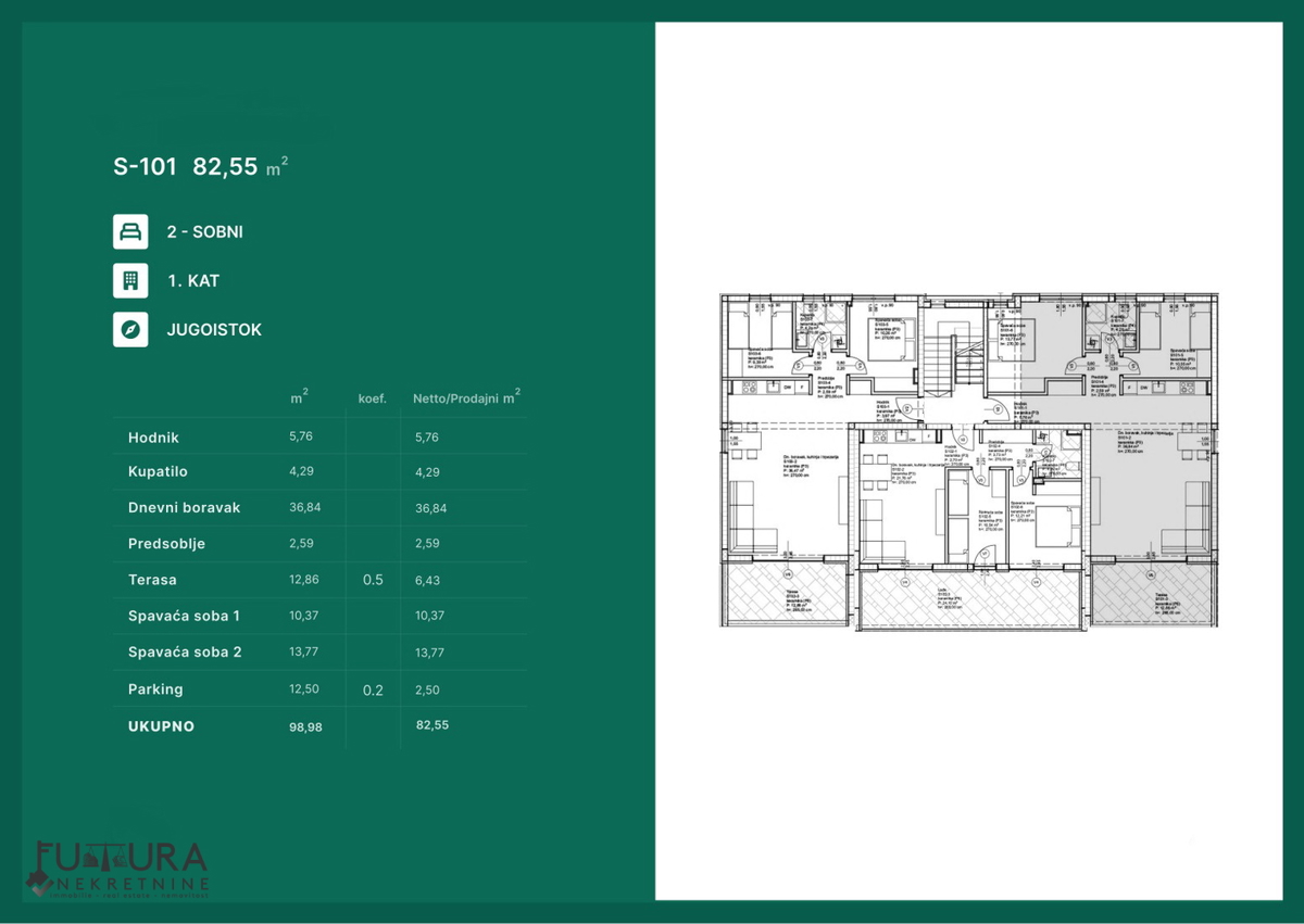 ZADAR - PRIVLAKA, APPARTAMENTO 82,55 M2, VENDITA, VISTA, NUOVO, POSIZIONE!!!