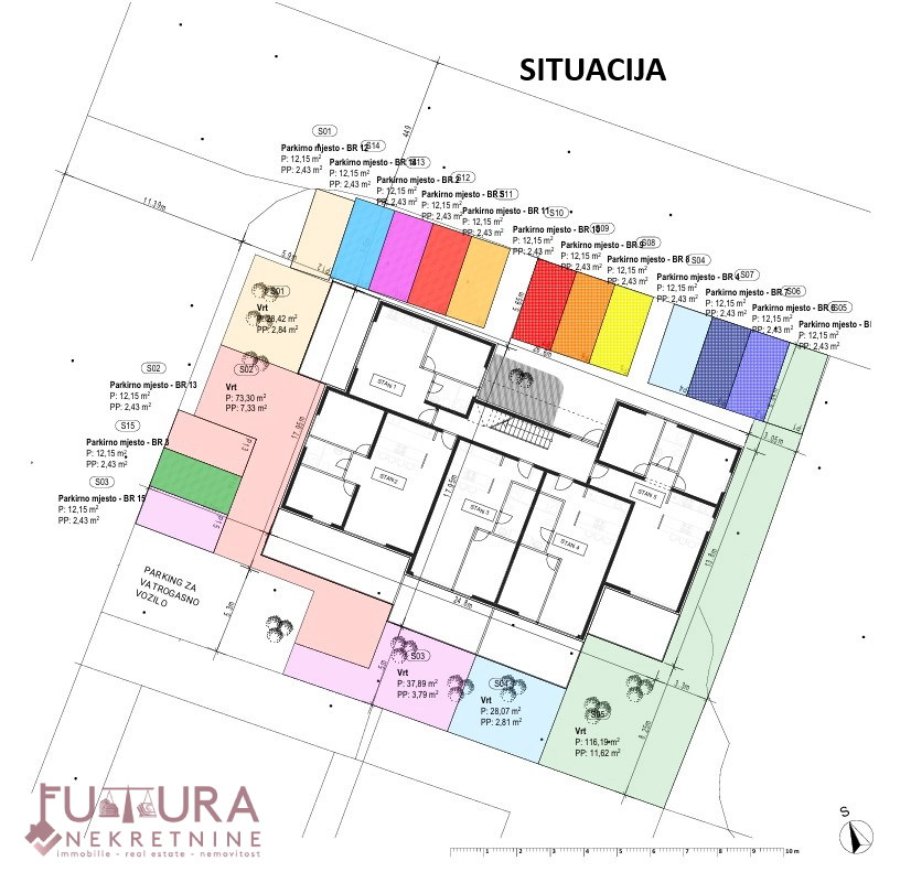PAG - POVLJANA, APPARTAMENTO 44,31 M2, VENDITA, VISTA, NUOVO, POSIZIONE!!!