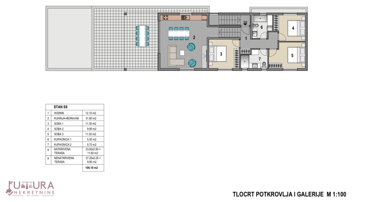 PAG - MANDRE, APPARTAMENTO 51,20 M2, VENDITA, VISTA, POSIZIONE, NUOVO!!!