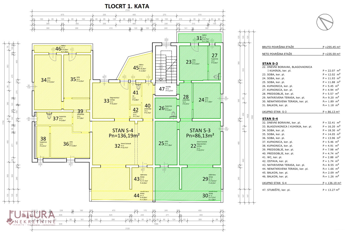 PAG - MANDRE, APPARTAMENTO 146,71 M2 IN VENDITA, NUOVO, VISTA, POSIZIONE!!!
