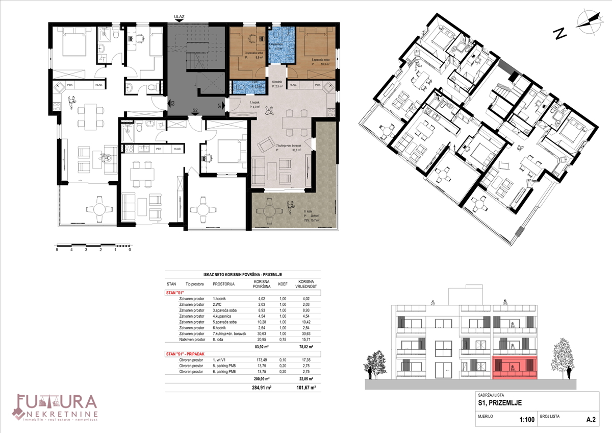 ZADAR - CRVENE KUĆE, APPARTAMENTO 101,67 M2, VENDITA, GIARDINO, NUOVO!