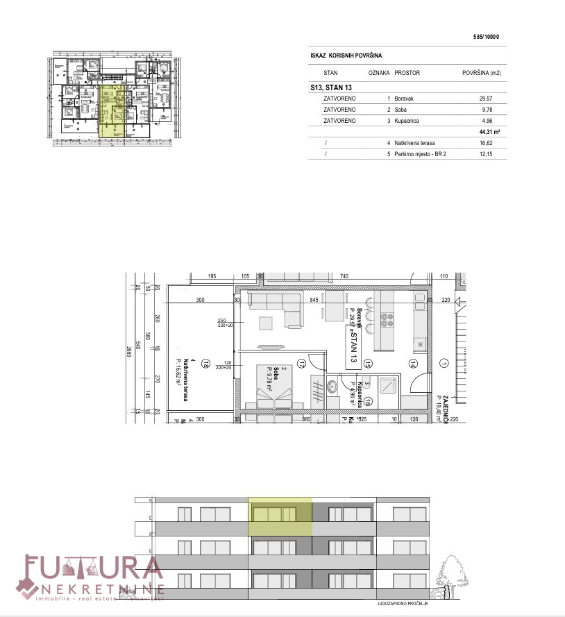 PAG - POVLJANA, APPARTAMENTO 44,31 M2, VENDITA, VISTA, NUOVO, POSIZIONE!!!