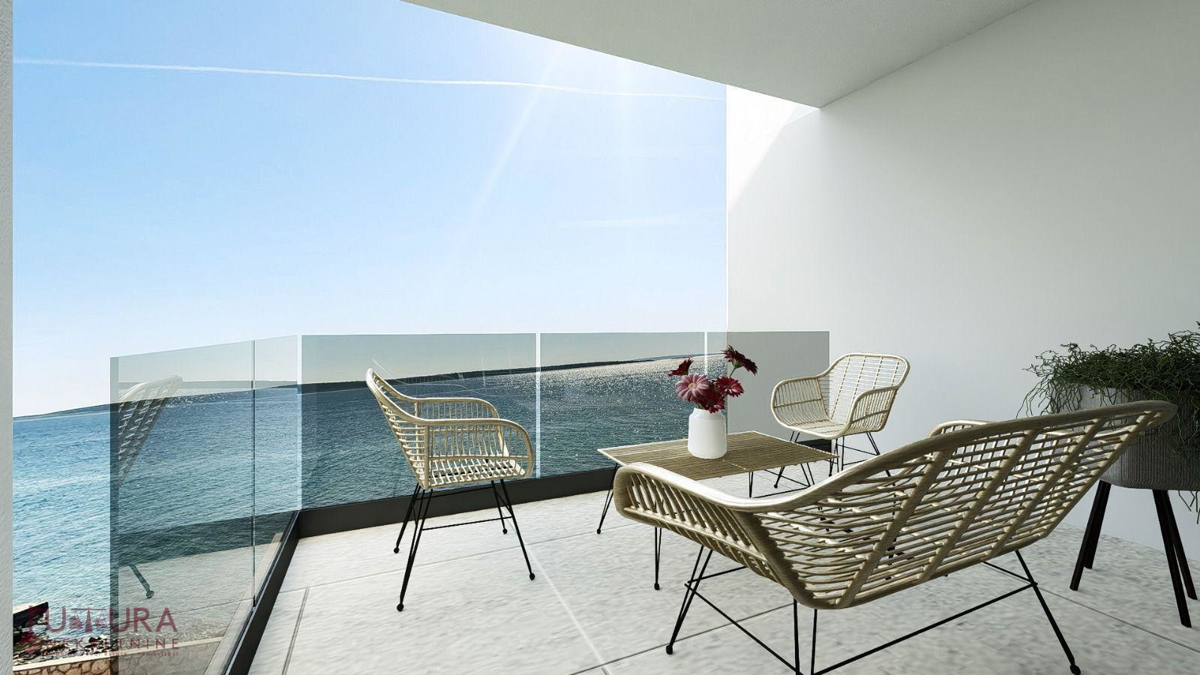 PAG - MANDRE, APPARTAMENTO 131,72 M2, VENDITA, PRIMA FILA, VISTA APERTA, GIARDINO, TERRAZZA SUL TETTO!!!