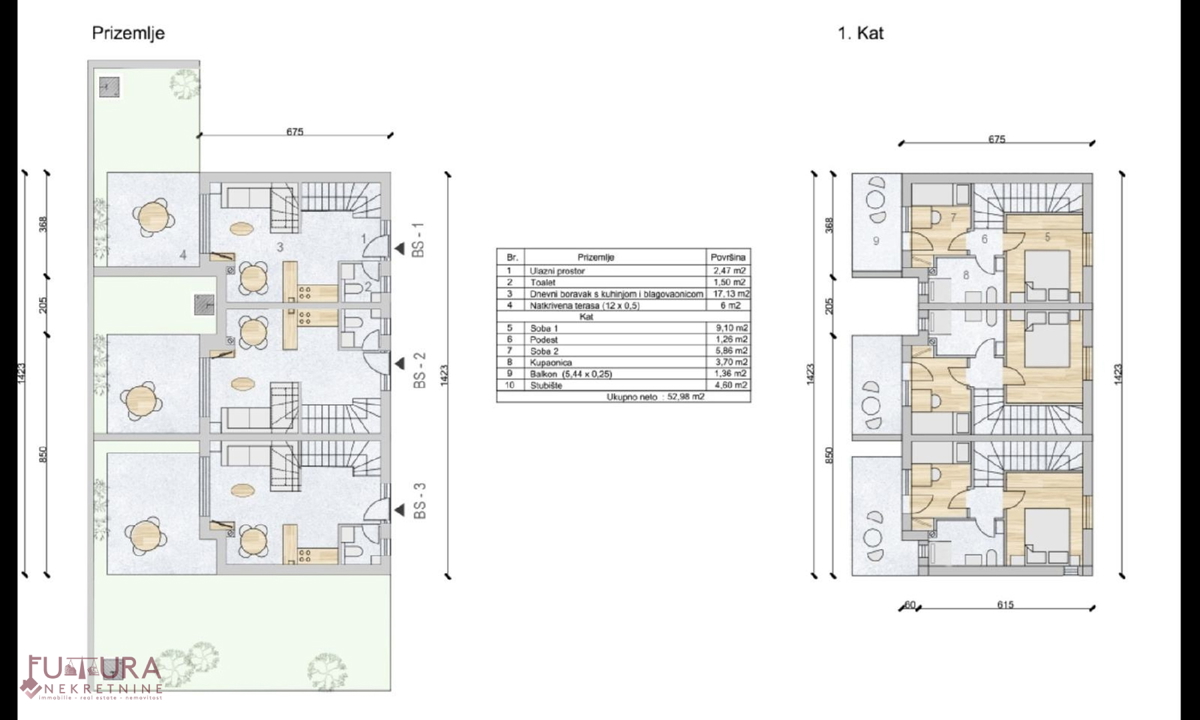 PAG - MANDRE, APPARTAMENTO 71 M2, VENDITA, NUOVO, GIARDINO!!!