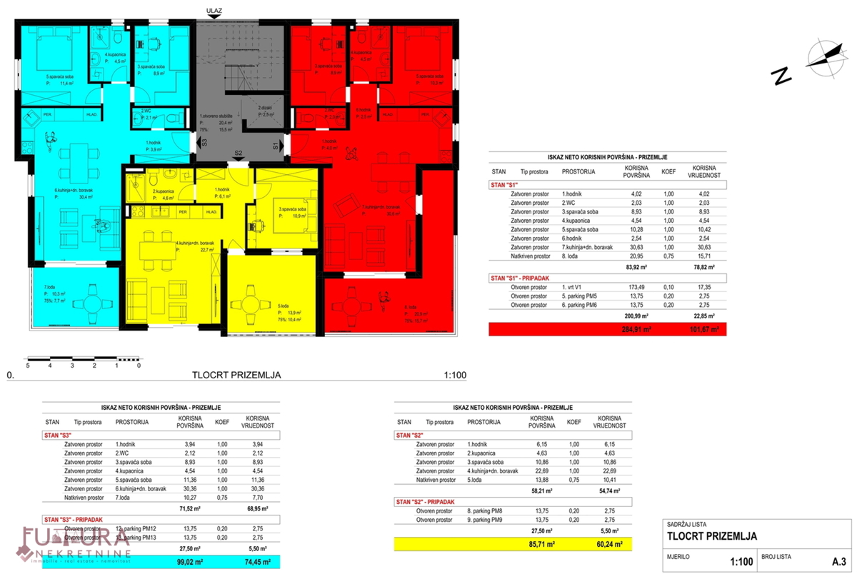 ZADAR - CRVENE KUĆE, APPARTAMENTO 74,45 M2, VENDITA, NUOVO, POSIZIONE!