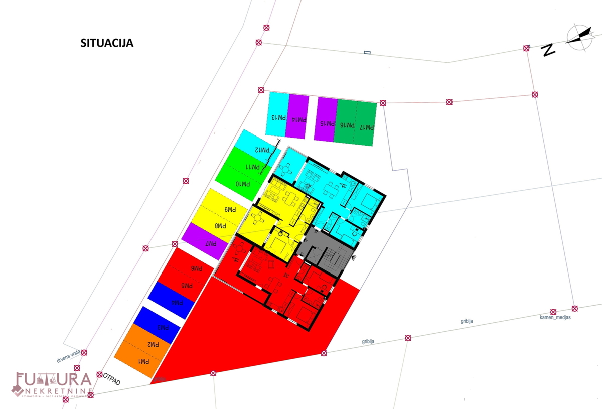 ZADAR - CRVENE KUĆE, APPARTAMENTO 74,45 M2, VENDITA, NUOVO, POSIZIONE!