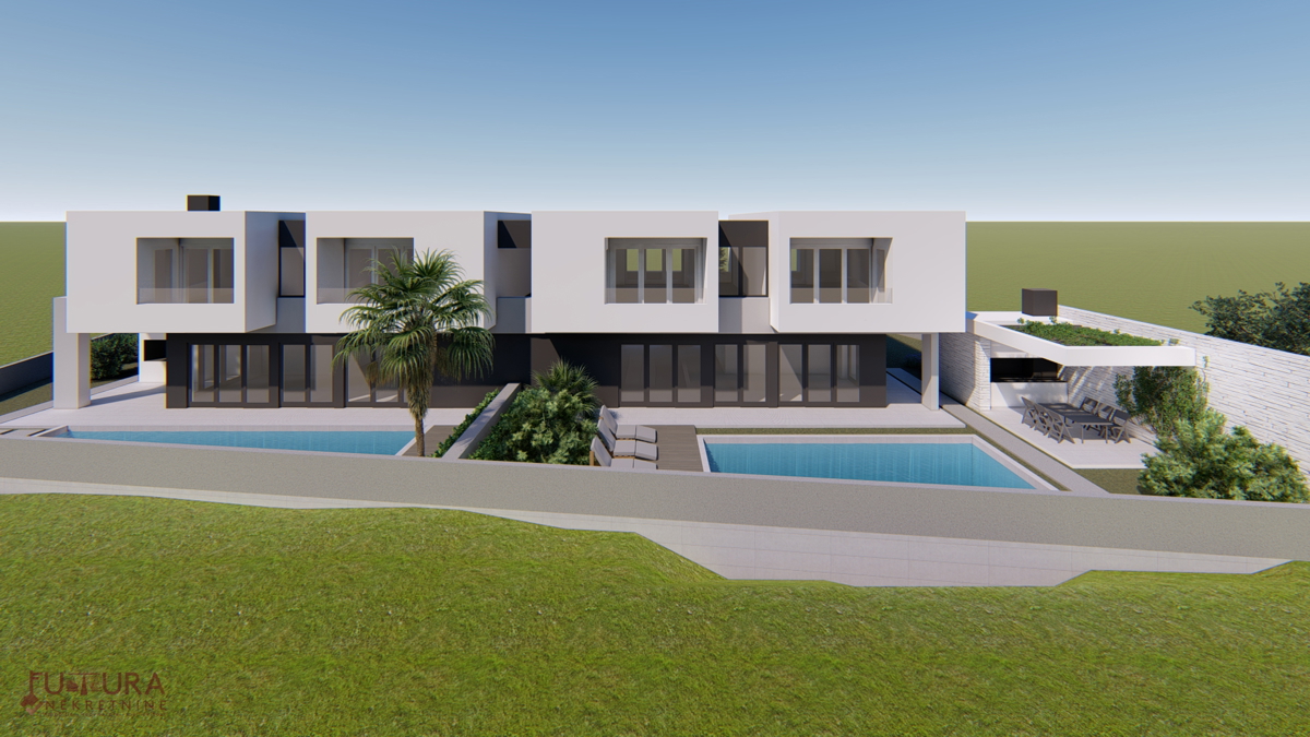 ZADAR - ZATON, CASA 220,43 M2, VENDITA, NUOVA, PISCINA, GIARDINO!!