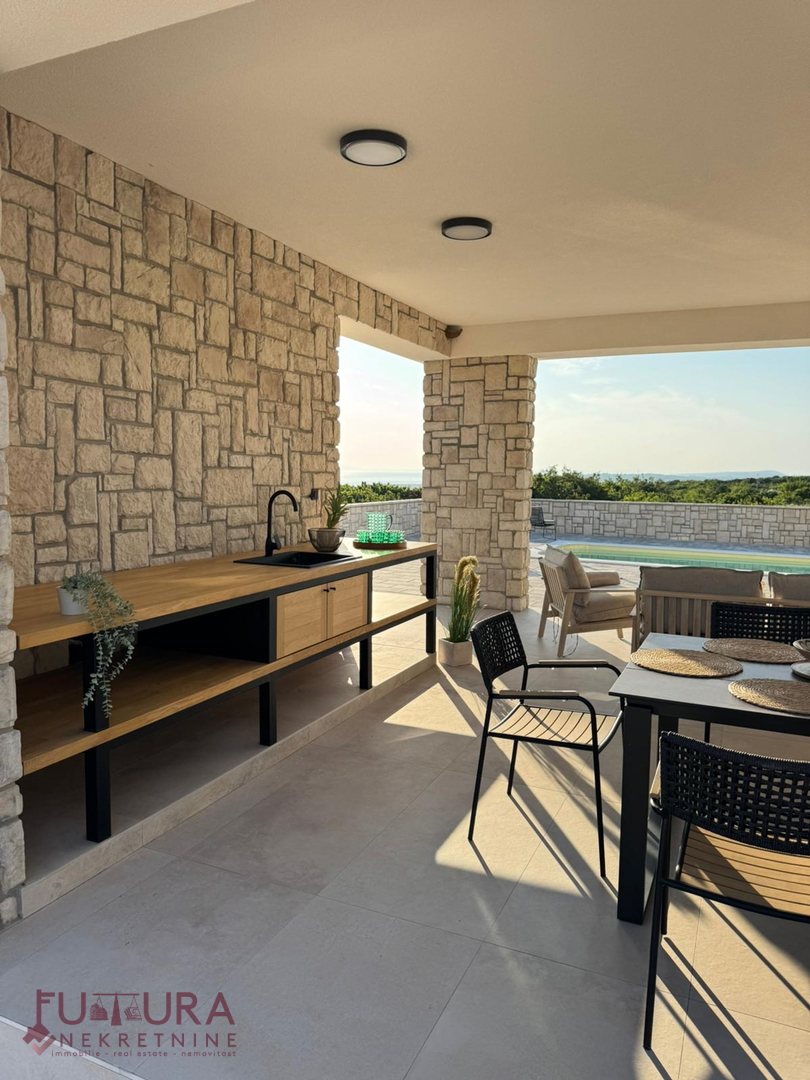 PAG - KOLAN, VILLA IN VENDITA 190 M2, NUOVA, PISCINA, VISTA!!!