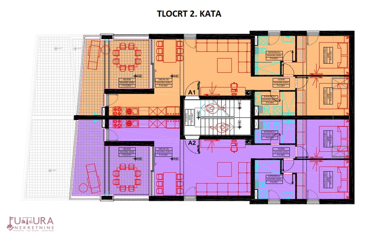 PAG - ŠIMUNI, ATTICO 100,69 M2, VENDITA, VISTA, POSIZIONE, NUOVO!!