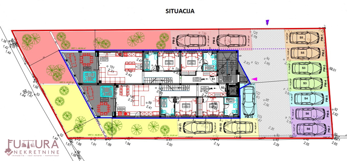PAG - MANDRE, APPARTAMENTO 96,01 M2, VENDITA, PRIMA FILA, VISTA APERTA, NUOVO!!!