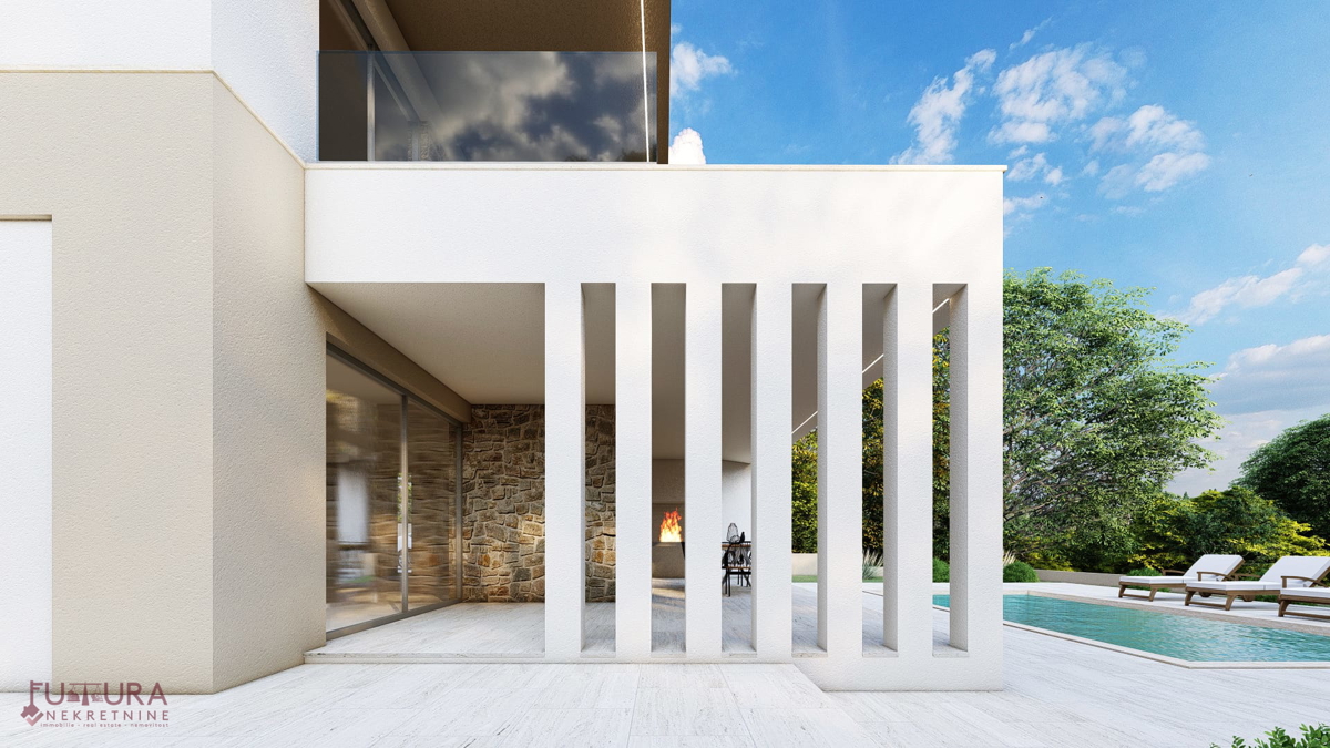 PAŠMAN - ŽDRELAC, TERRENO EDIFICABILE 616 M2 IN VENDITA, PERMESSO DI COSTRUIRE, VISTA MARE!!!