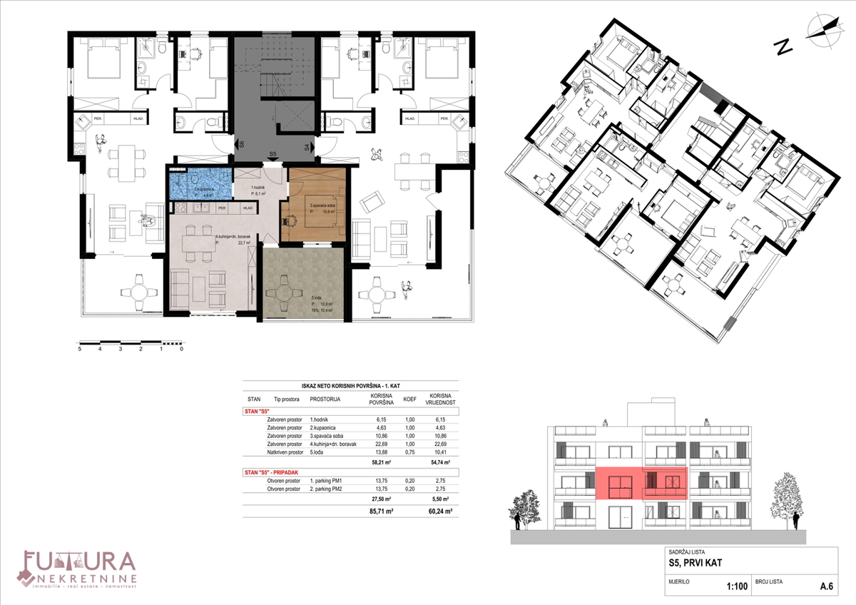 ZADAR - CRVENE KUĆE, APPARTAMENTO 101,67 M2, VENDITA, GIARDINO, NUOVO!