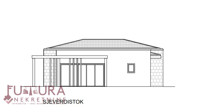 ZADAR - ŽMAN, TERRENO EDIFICABILE 483 M2, VISTA, A 90M DAL MARE!!!