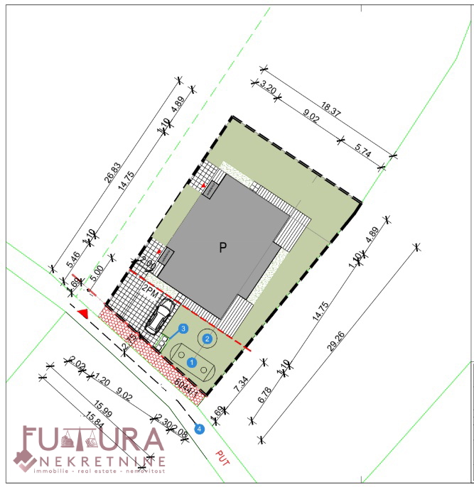 ZADAR - ŽMAN, TERRENO EDIFICABILE 483 M2, VISTA, A 90M DAL MARE!!!