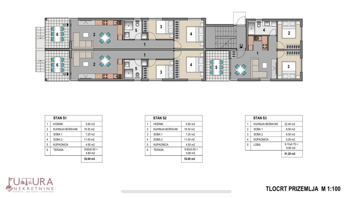 PAG - MANDRE, APPARTAMENTO 51,20 M2, VENDITA, VISTA, POSIZIONE, NUOVO!!!