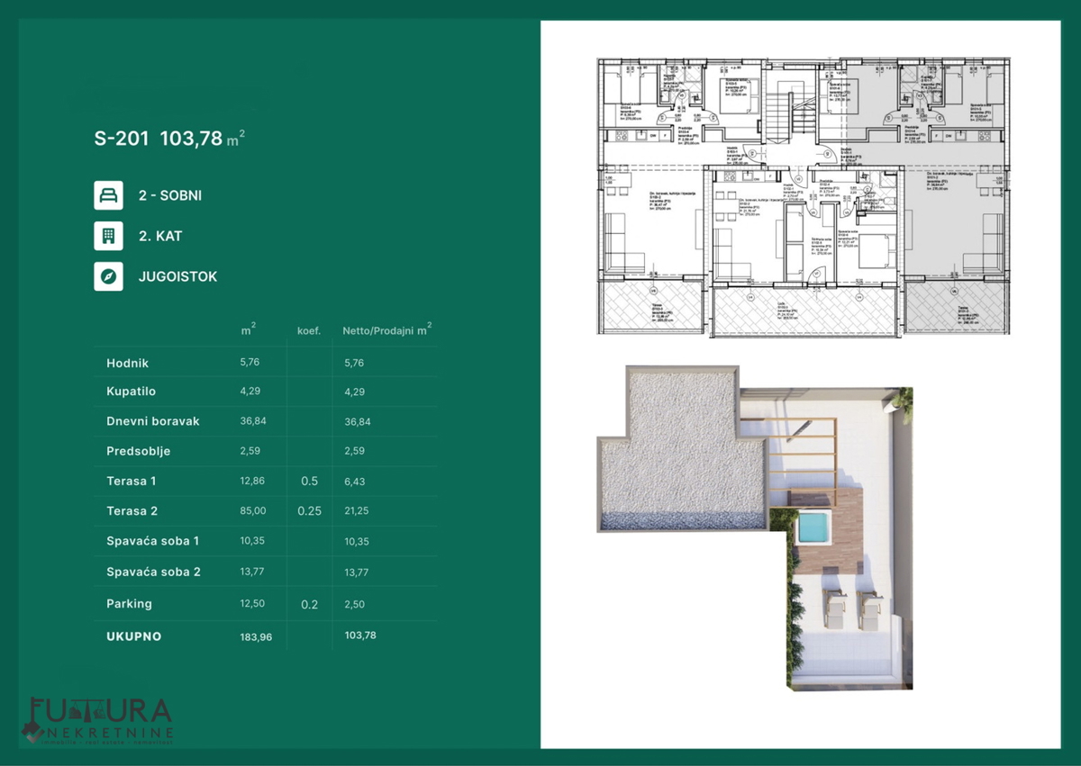 ZADAR - PRIVLAKA, APPARTAMENTO 103,78 M2, VENDITA, TERRAZZA PANORAMICA, VISTA, POSIZIONE!!!