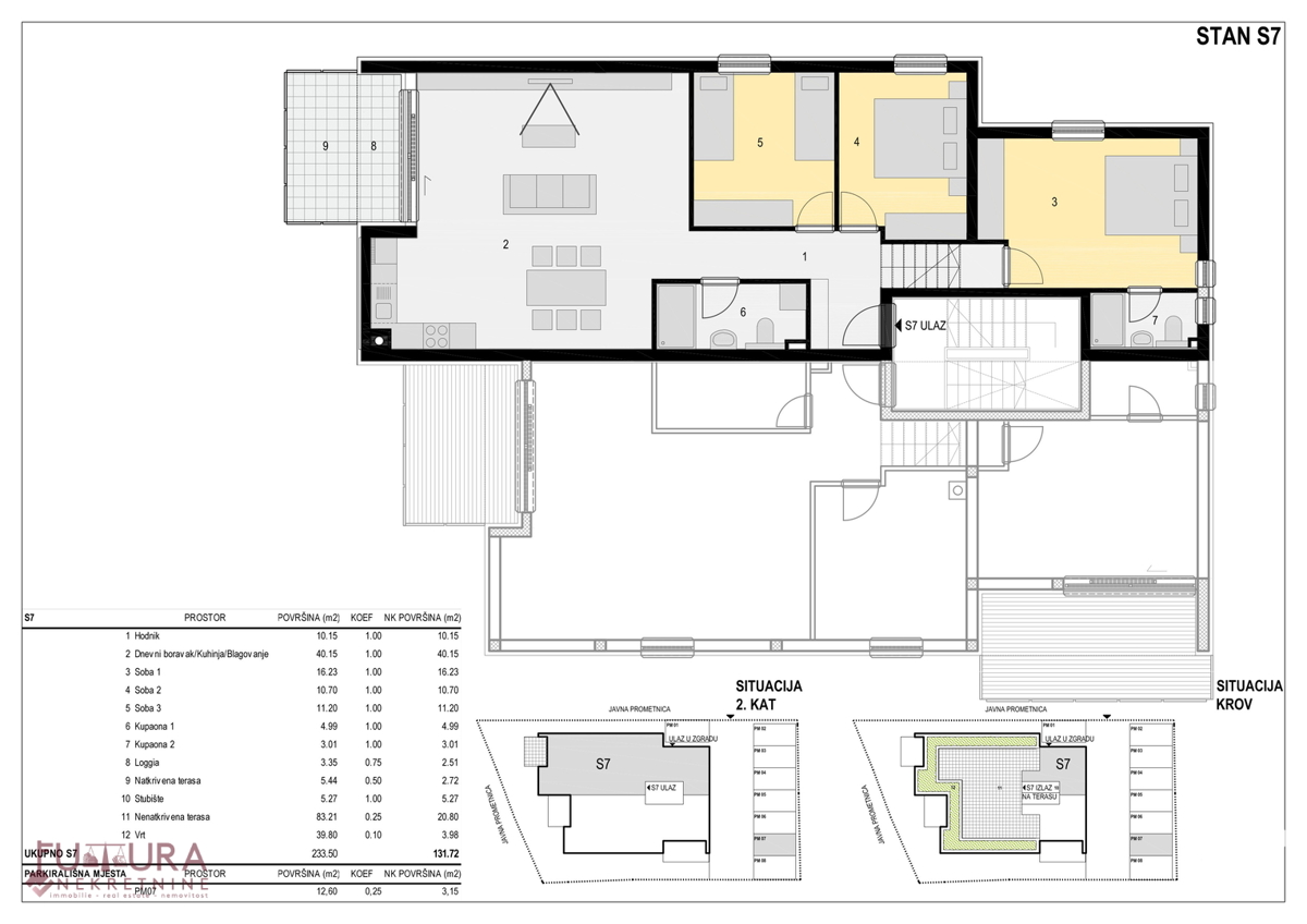 PAG - MANDRE, APPARTAMENTO 131,72 M2, VENDITA, PRIMA FILA, VISTA APERTA, GIARDINO, TERRAZZA SUL TETTO!!!