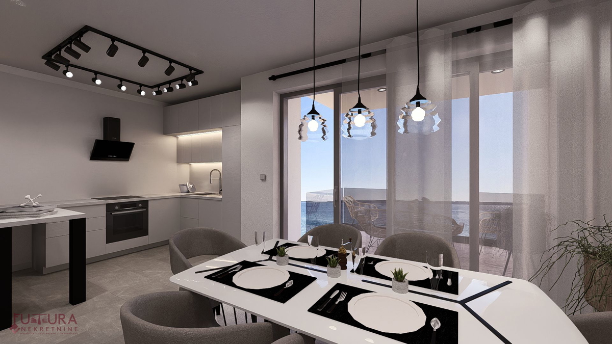 PAG - MANDRE, APPARTAMENTO 131,72 M2, VENDITA, PRIMA FILA, VISTA APERTA, GIARDINO, TERRAZZA SUL TETTO!!!