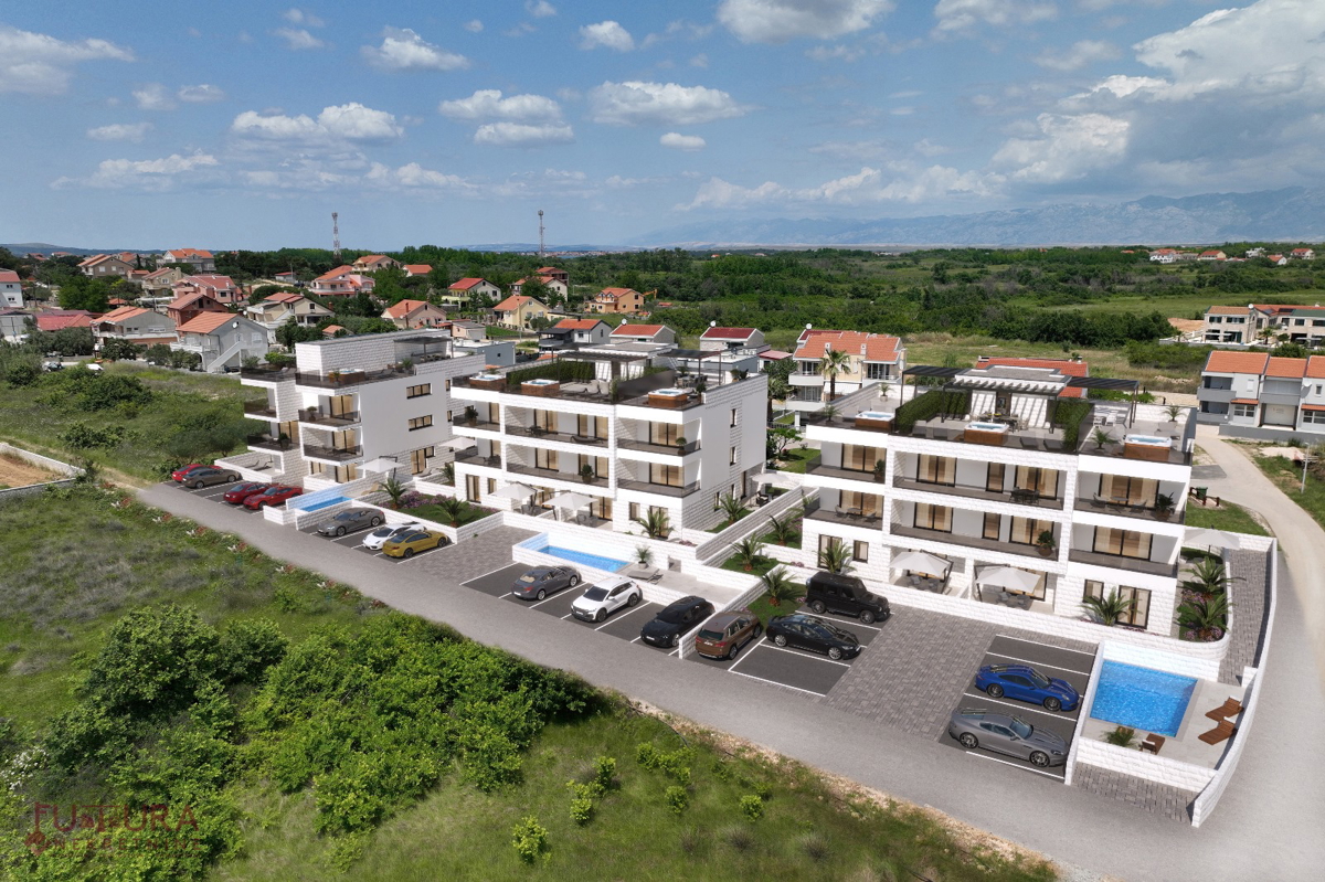 ZADAR - PRIVLAKA, APPARTAMENTO 107 M2, VENDITA, VISTA, TERRAZZA SUL TETTO, POSIZIONE!!!