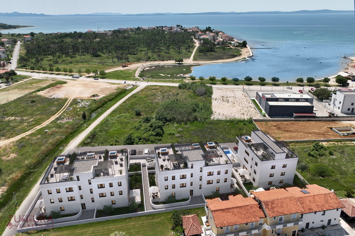 ZADAR - PRIVLAKA, APPARTAMENTO 107 M2, VENDITA, VISTA, TERRAZZA SUL TETTO, POSIZIONE!!!