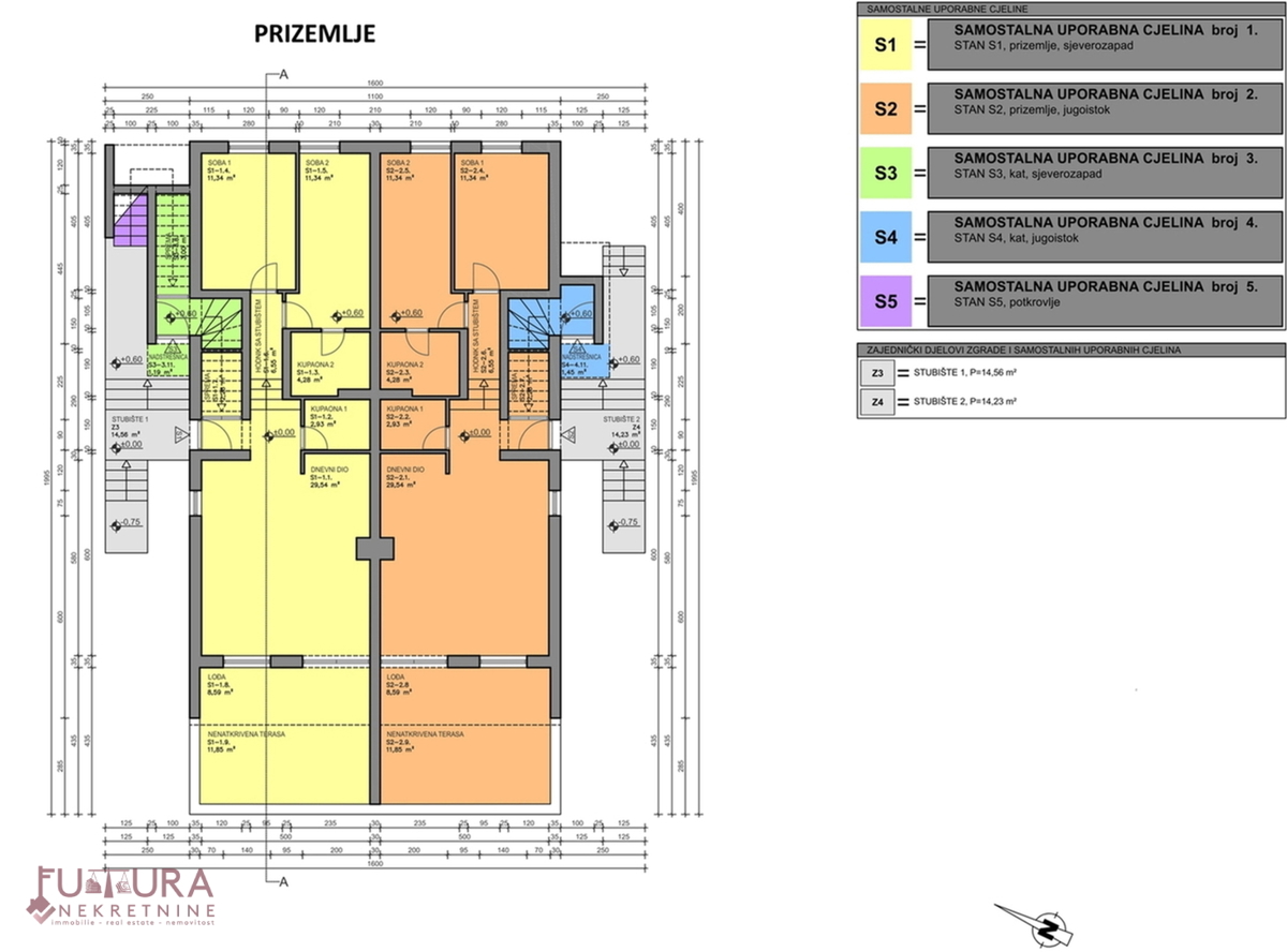 PAG - MANDRE, APPARTAMENTO 100,32 M2, VENDITA, VISTA, GIARDINO, GARAGE, POSIZIONE!!!