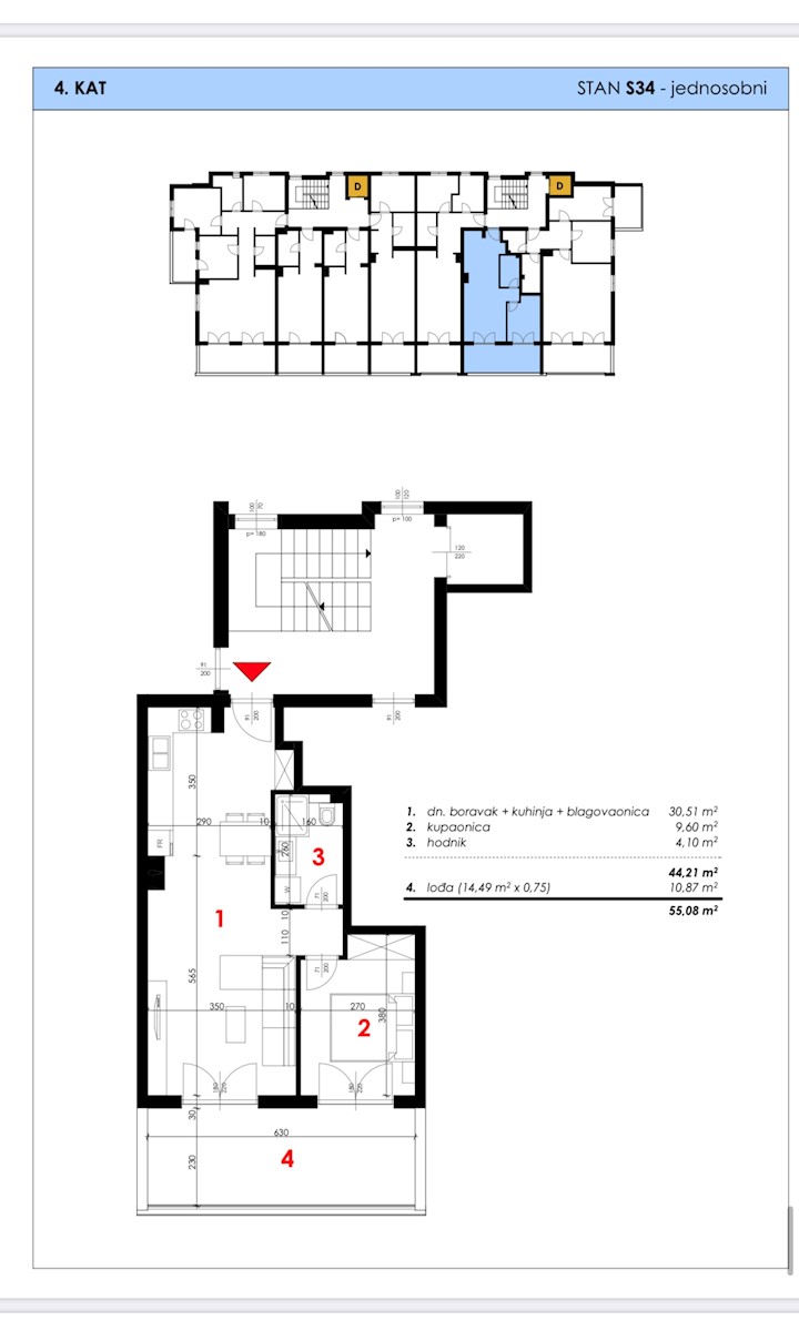 Attico in nuova costruzione con vista mare