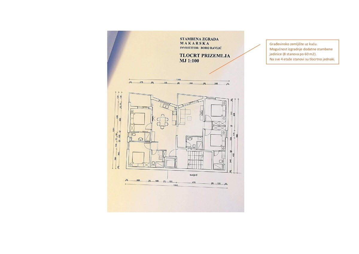 Palazzina a Makarska con otto appartamenti completamente rinnovati di recente