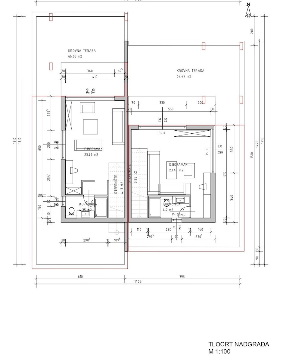 Trilocali in un nuovo edificio a Čiovo, quartiere di Arbanija, Trogir