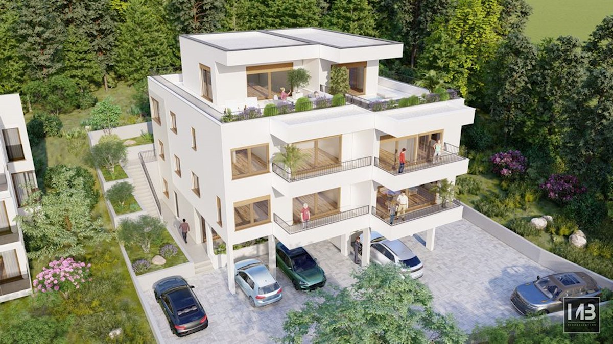 Trilocali in un nuovo edificio a Čiovo, quartiere di Arbanija, Trogir