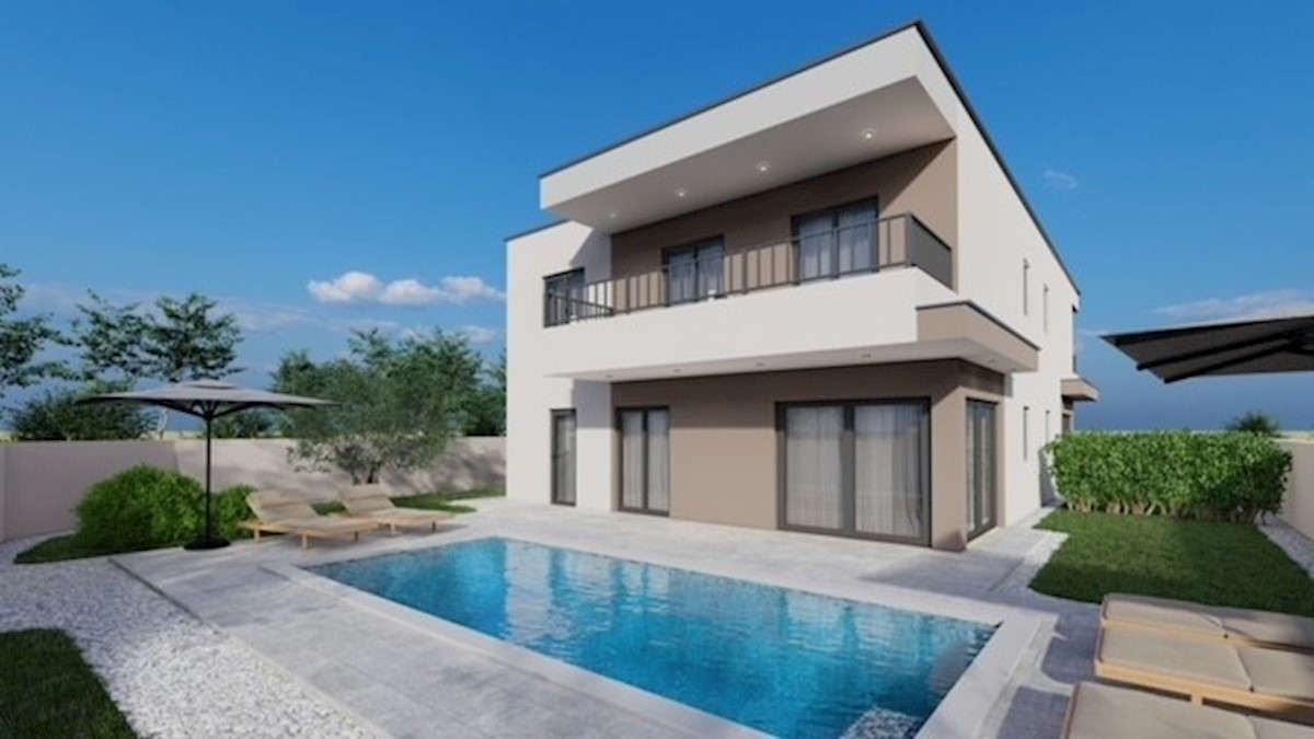 Casa bifamiliare con piscina, vicino a Parenzo